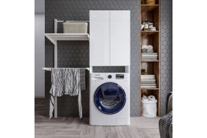 Шкаф-пенал Бриклаер Хелена 64 белый глянец (4627125416385)