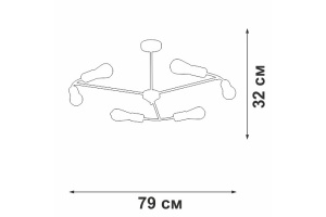 Люстра на штанге Vitaluce V3025 V3025-1/6PL - 2