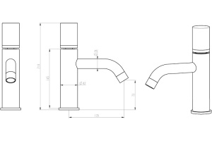 Смеситель для раковины низкий Boheme Stick черный матовый - 2