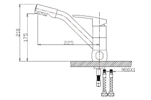 Смеситель Zorg Clean Water ZR 400 KF-12 nickel для кухонной мойки - 2
