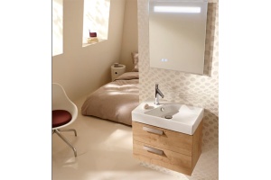 Зеркало Jacob Delafon Replay EB1158 55 см с часами - 2