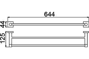 Полотенцедержатель Timo Selene 12056/03 двойной - 2