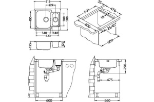 Мойка кухонная Alveus Line Maxim 50 - 3