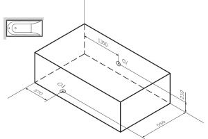 Акриловая ванна AM.PM X-Joy 150х70 - 2