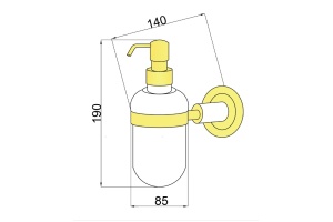 Дозатор для жидкого мыла настенный Boheme Royal Cristal хром - 2