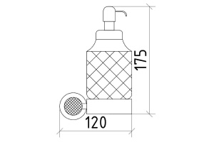 Дозатор для жидкого мыла Boheme Royal Cristal золото - 2