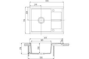 Мойка кухонная AQUATON Делия 65 жемчуг - 3