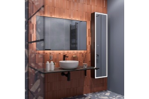 Мебель для ванной DIWO Элиста 120 чёрный мрамор, с раковиной Moduo 40 RING - 2