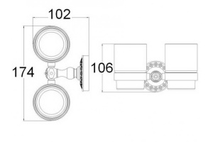 Стакан Zorg Antic AZR 04 SL двойной - 2