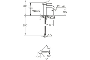 Смеситель Grohe Essence New 23590GN1 для раковины - 2