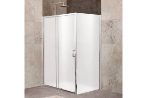 Душевой уголок BelBagno Unique 135х100 профиль хром стекло матовое