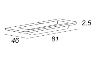 Мебельная раковина Cezares Angie New 81х46 белый (50220) - 2
