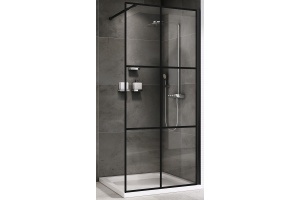 Душевая перегородка ABBER Immer Offen 100 профиль черный (AG62100B8)