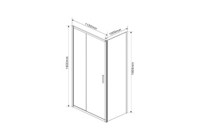 Душевой уголок Vincea Garda 110х100 хром стекло прозрачное - 2