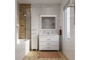 Тумба с раковиной STWORKI Хальмстад 100 белая - 2