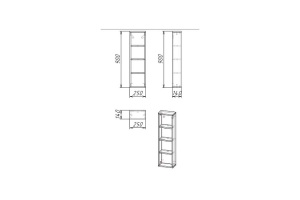 Шкаф-пенал Grossman БРУНО 25 веллингтон (402501) - 3