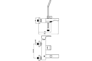 Смеситель для ванны с душем GPD Fuego хром - 3
