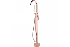 Смеситель для ванны напольный Abber Wasser Kreis розовое золото