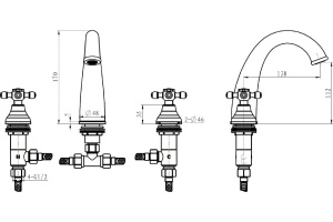 Смеситель Boheme Tradizionale Chromo 277 для раковины - 3