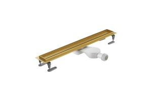 Душевой лоток Excellent Stilio 80 под облицовку плиткой золото