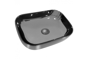 Накладная раковина Abber Rechteck 46 серебро