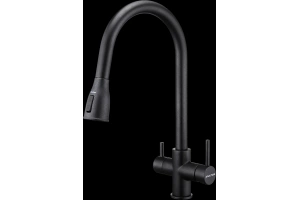 Смеситель для кухни Paulmark Lange черный матовый