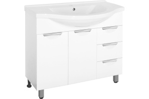 Тумба с раковиной Style Line Жасмин 100 белая