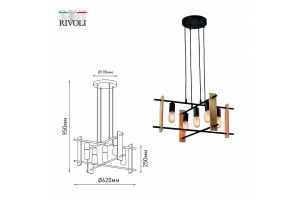 Подвесная люстра Rivoli Elizabeth Б0057936 - 3
