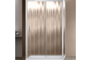 Душевой уголок Vincea Garda 110х100 хром стекло рифленое