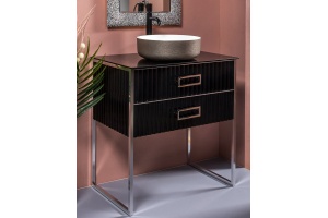 Раковина накладная Armadi Art NeoArt Corian 40 серебро - 2