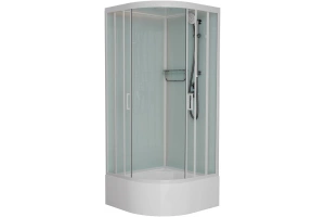 Душевая кабина Frank 100х100 белая стекло матовое