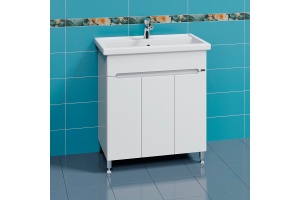 Тумба с раковиной напольная Санта Лондон 80 белый