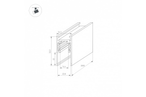 Шинопровод магнитный Arlight Mag-Orient-Track-2652-3000 035801 - 2
