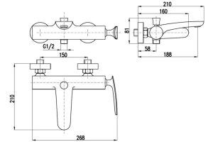 Смеситель для ванны с душем Rav Slezak Tigris белый - 2