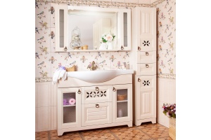 Тумба с раковиной Бриклаер Кантри 120 бежевый дуб - 2