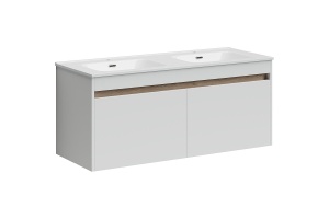 Тумба под раковину подвесная Sancos Smart 120 белая глянцевая