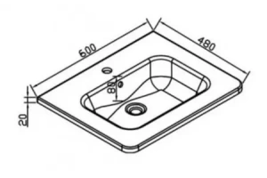 Мебельная раковина Vincea 60 черная - 2