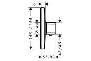 Смеситель для душа Hansgrohe Ecostat хром (15705000) - 2