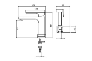 Смеситель с гигиеническим душем Gappo Futura G1017-1 - 2