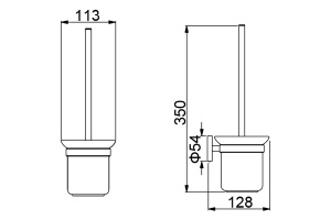 Щетка для туалета Timo Saona 13061/17 золото матовое - 2