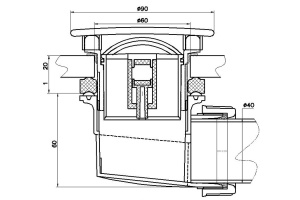 Сифон для душевого поддона RGW Velplex QYD-06 хром - 3