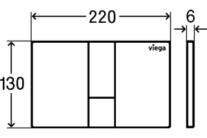 Кнопка смыва Viega Prevista 8614.1 хром - 3