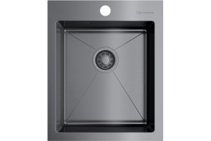 Мойка кухонная Omoikiri Akisame 41-GM 4973094 вороненая сталь