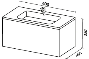 Тумба под раковину Sanvit Кубэ-1 60 белый глянец - 3