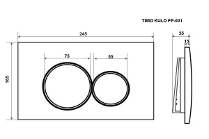 Кнопка смыва TIMO KULO хром (FP-001) - 2