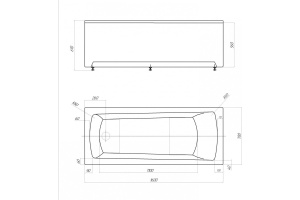Акриловая ванна Aquatek Либра New 160х70 см LIB160N-0000003, белый - 2