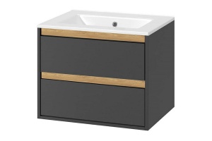 Тумба под раковину EXCELLENT Tuto 60 серый - светлое дерево