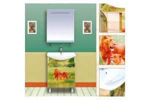 Тумба под раковину Misty Легенда 85 с рисунком - 2