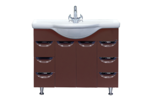 Жасмин - 105 Тумба 6 ящ. коричневая эмаль