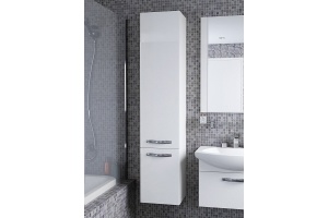 Шкаф-пенал подвесной Aquaton Ария 34 с бельевой корзиной белый - 2